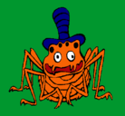 Dibujo Araña con sombrero pintado por robert