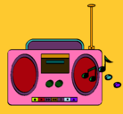 Dibujo Radio cassette 2 pintado por ANALIA
