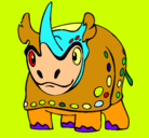 Dibujo Rinoceronte pintado por emiliaanoo