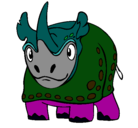 Dibujo Rinoceronte pintado por sharon