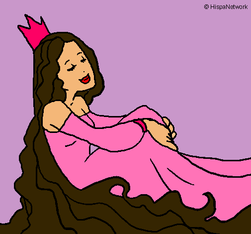 Dibujo Princesa relajada pintado por arirock