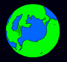 Dibujo Planeta Tierra pintado por YUSNIEL