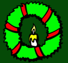 Dibujo Corona de navidad II pintado por alicea