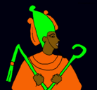 Dibujo Osiris pintado por amalia