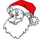 Dibujo Cara Papa Noel pintado por anita