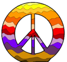 Dibujo Símbolo de la paz pintado por anne