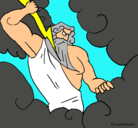 Dibujo Dios Zeus pintado por maliz