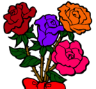 Dibujo Ramo de rosas pintado por chabela