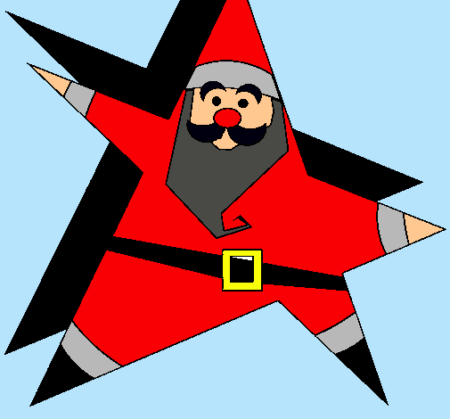 Papa Noel en forma de estrella