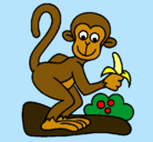 Dibujo Mono pintado por bruno