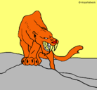 Dibujo Tigre con afilados colmillos pintado por SABLE