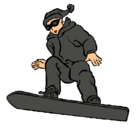 Dibujo Snowboard pintado por speed