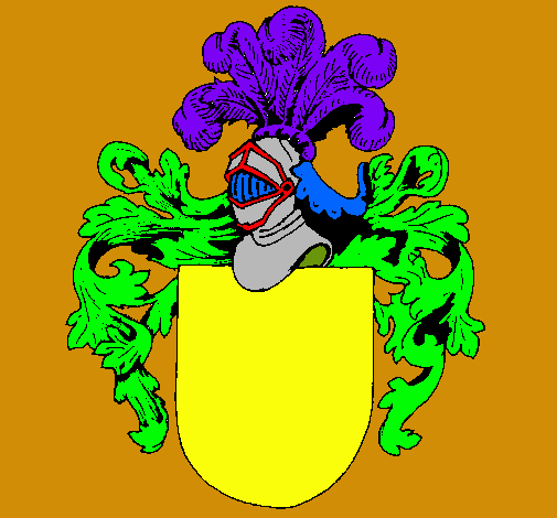 Escudo de armas y casco