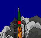 Dibujo Lanzamiento cohete pintado por gira00