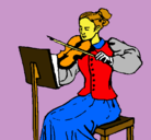 Dibujo Dama violinista pintado por martinel