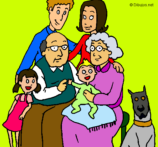 Dibujo Familia pintado por Bego