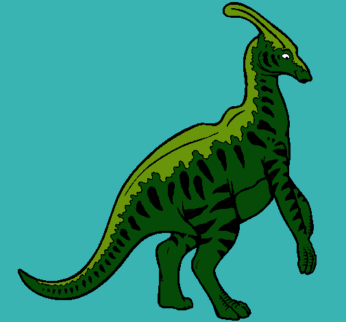 Dibujo Parasaurolofus con rayas pintado por hilia-andy