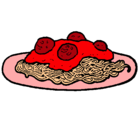 Dibujo Espaguetis con carne pintado por erika123
