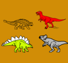 Dibujo Dinosaurios de tierra pintado por moises