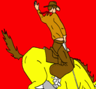 Dibujo Vaquero en caballo pintado por NAMAGO