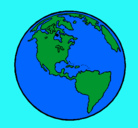 Dibujo Planeta Tierra pintado por aeta