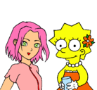 Dibujo Sakura y Lisa pintado por Gemanuel