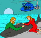Dibujo Rescate ballena pintado por amalia