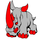 Dibujo Rinoceronte II pintado por oscarloko