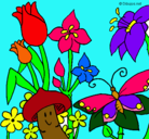 Dibujo Fauna y flora pintado por jardin