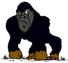 Dibujo Gorila pintado por 50cent