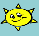Dibujo Sol sonriente pintado por rebeca