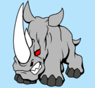 Dibujo Rinoceronte II pintado por carlos