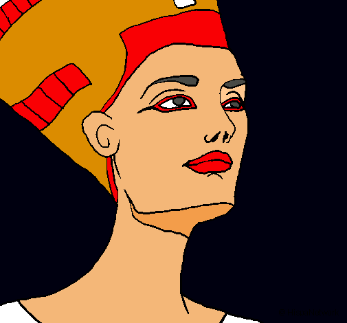 Dibujo Busto de Nefertiti pintado por Soucken