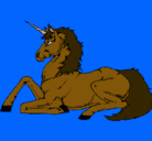 Dibujo Unicornio sentado pintado por Malu