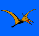 Dibujo Pterodáctilo pintado por tranodonte