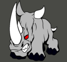 Dibujo Rinoceronte II pintado por robert