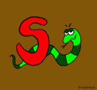 Dibujo Serpiente pintado por serpiente 