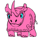 Dibujo Rinoceronte pintado por marco