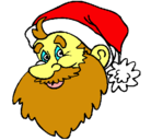 Dibujo Cara Papa Noel pintado por carlos