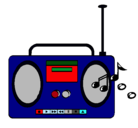 Dibujo Radio cassette 2 pintado por CaritoCa