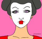 Dibujo Cara de geisha pintado por Soucken