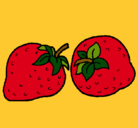 Dibujo fresas pintado por Mali