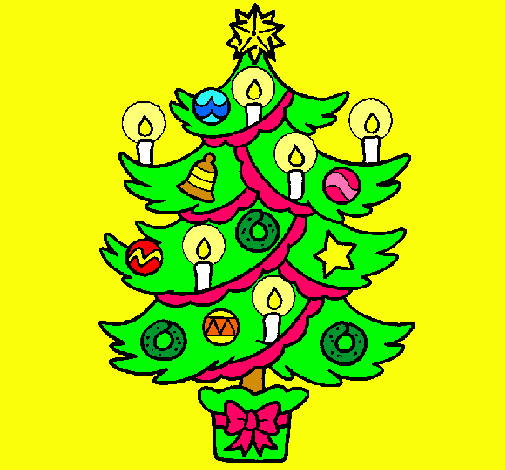 Árbol de navidad con velas