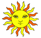 Dibujo Sol pintado por alita