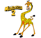 Dibujo Madagascar 2 Melman pintado por kasy