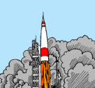 Dibujo Lanzamiento cohete pintado por jeancarlo