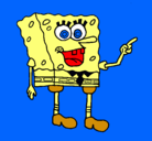 Dibujo Bob Esponja pintado por sponjas