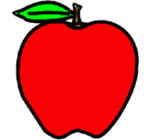 Dibujo manzana pintado por luzadriana