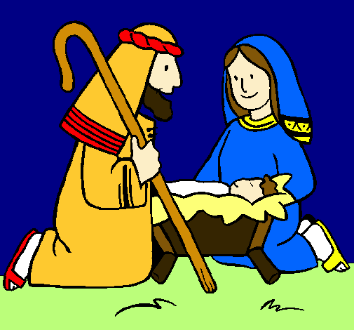 Dibujo Adoran al niño Jesús pintado por Bryna