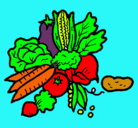 Dibujo verduras pintado por naiara2